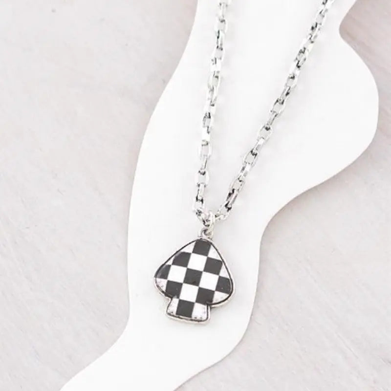 Ace Charm Anklet - Black Lobster Claw Closure, Available in Checker or Black, Featuring Charm and Chain