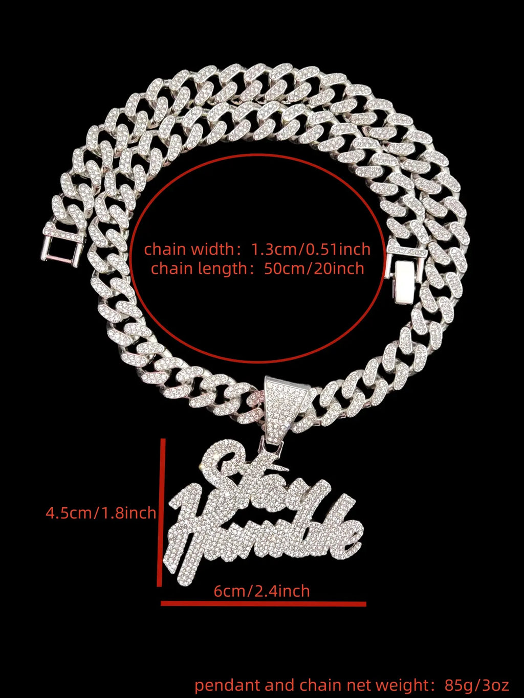Fashion Creative Inspirational Letter Pendant Necklace, Miami Cuban Chain, Cuban Link Chains, Street Style Hip Hop Jewelry for Men Women, All Seasons Wear