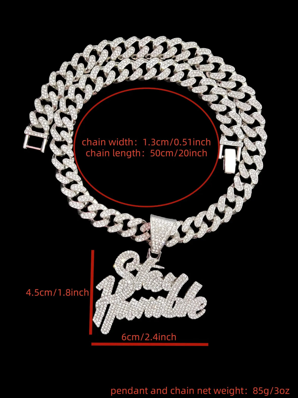 Fashion Creative Inspirational Letter Pendant Necklace, Miami Cuban Chain, Cuban Link Chains, Street Style Hip Hop Jewelry for Men Women, All Seasons Wear