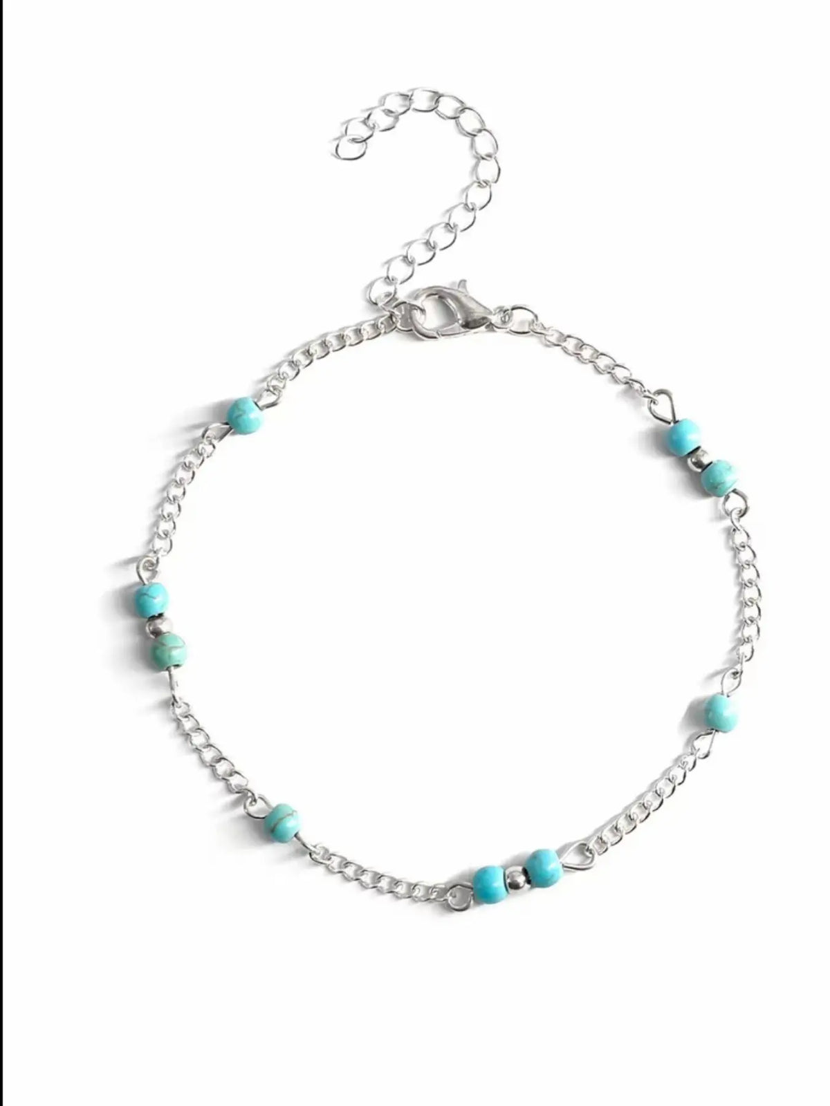 Ankle Bracelets for Women Boho Anklet Waterproof Turquoise Anklets Link Chain Non Tarnish, Dainty Anklet Bracelets Adjustable Summer Beach Foot Jewelry Elegant Accessory Trendy Jewelry