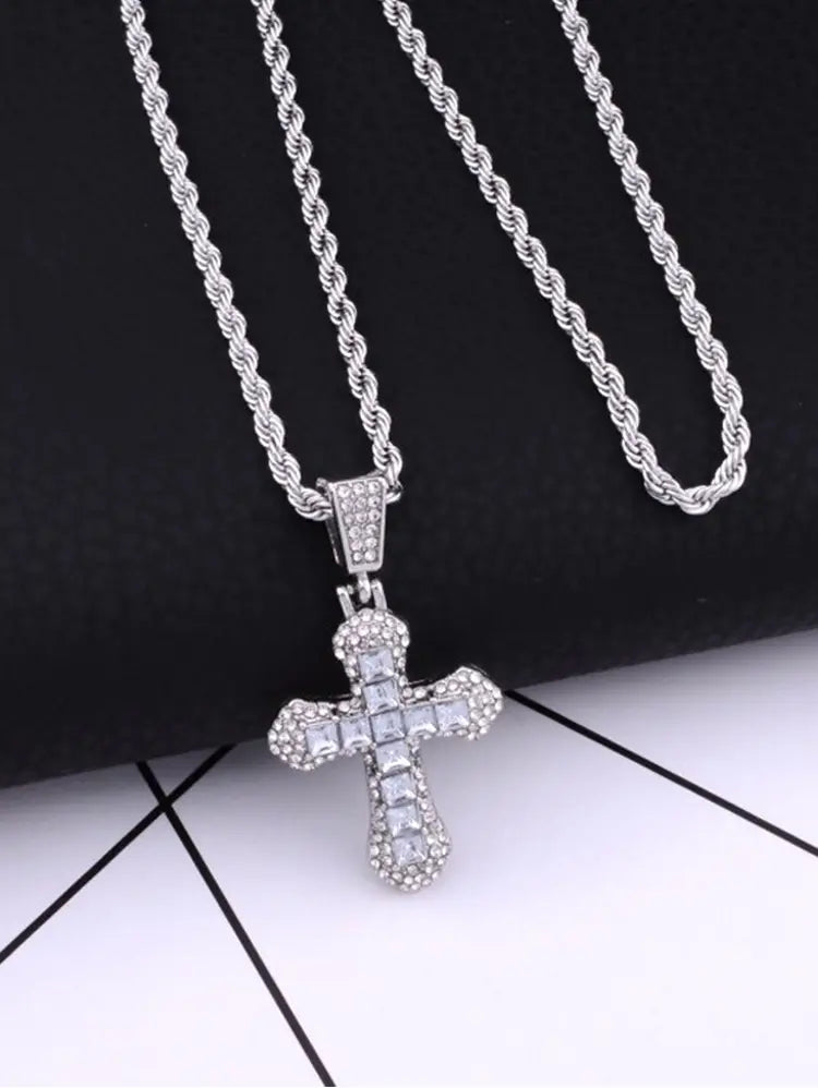Chains Unisex Cross Necklace 2025 Fashion Multi-Color Pendant Chain Link Necklace for Men Women Gifts Street Style Trendy Accessory,necklaces for men