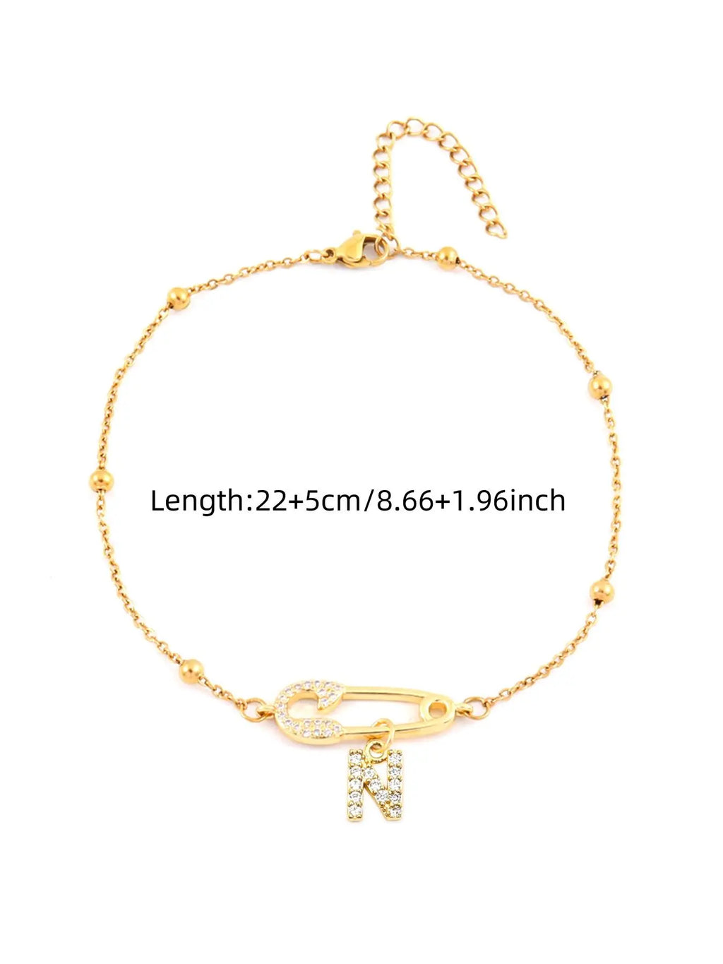 Letter Design Anklet for Women, Fashion Jewelry Accessories for Party, Personalized Daily Clothing Decor, Trendy All-match & Exquisite Jewelry for Birthday Gift, Dainty Layered Anklet, Trendy Fashionable Accessories