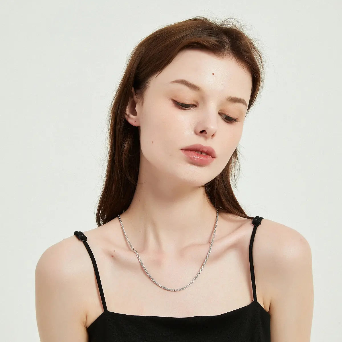 3mm Rope Chain Necklace for Men and Women (unisex), Stainless Steel Silver Chain, 18, 20, 22, 24 inches men accessories