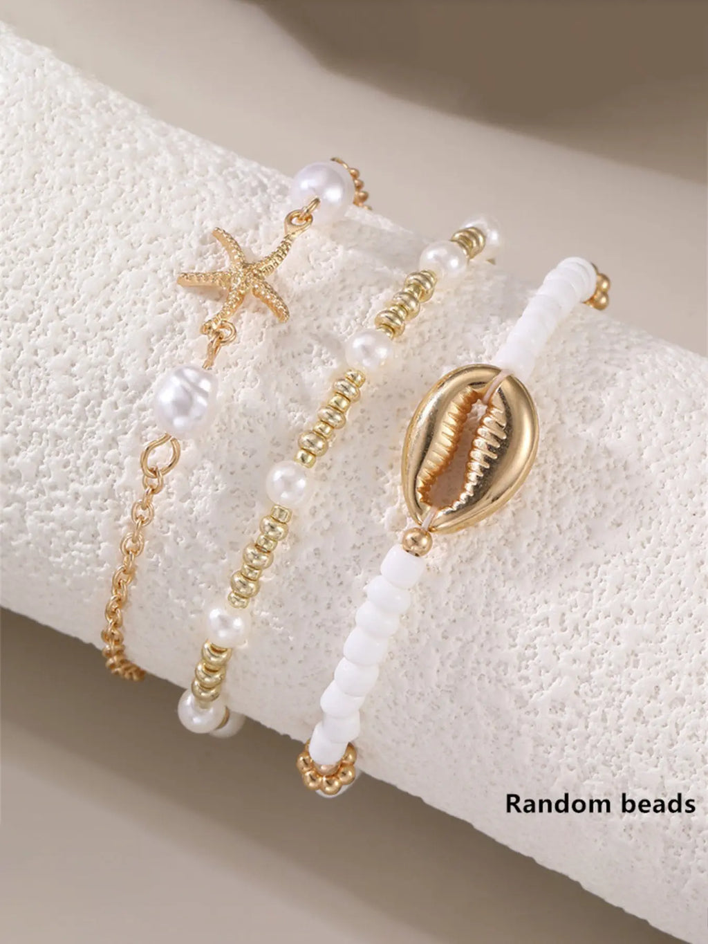 Boho Pearl Shell Pendant Anklet Set, Elastic Multi-Layer Beach Vacation Jewelry, Dainty Layered Anklet, Perfect Gift for Parties and Daily Wear, Foot Jewelry, Jewellery Accessories