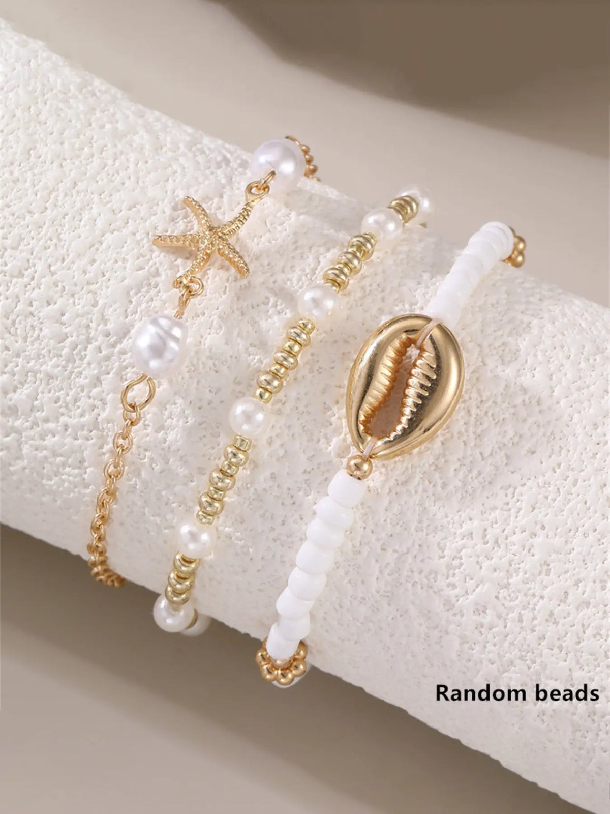 Boho Pearl Shell Pendant Anklet Set, Elastic Multi-Layer Beach Vacation Jewelry, Dainty Layered Anklet, Perfect Gift for Parties and Daily Wear, Foot Jewelry, Jewellery Accessories