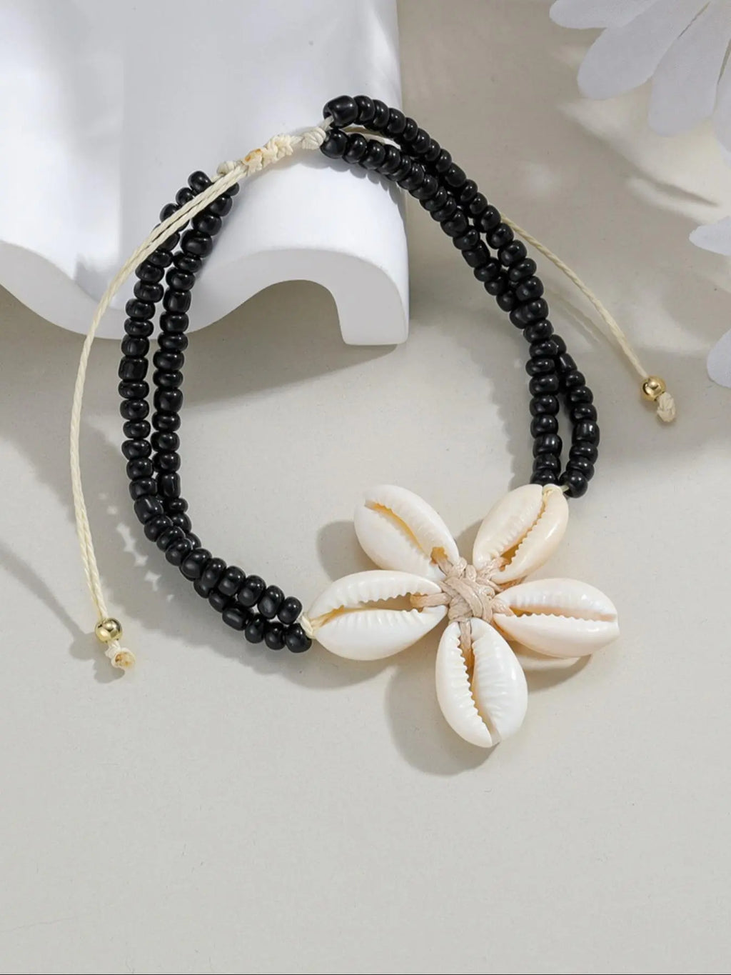 Boho Style Shell Decor Anklet, Fashionable Double Layer Beaded Anklet for Women & Girls, Casual Trendy Body Jewelry for Party, Daily Decor for Birthday Gift, Dainty Layered Anklet, Trendy Fashionable Accessories