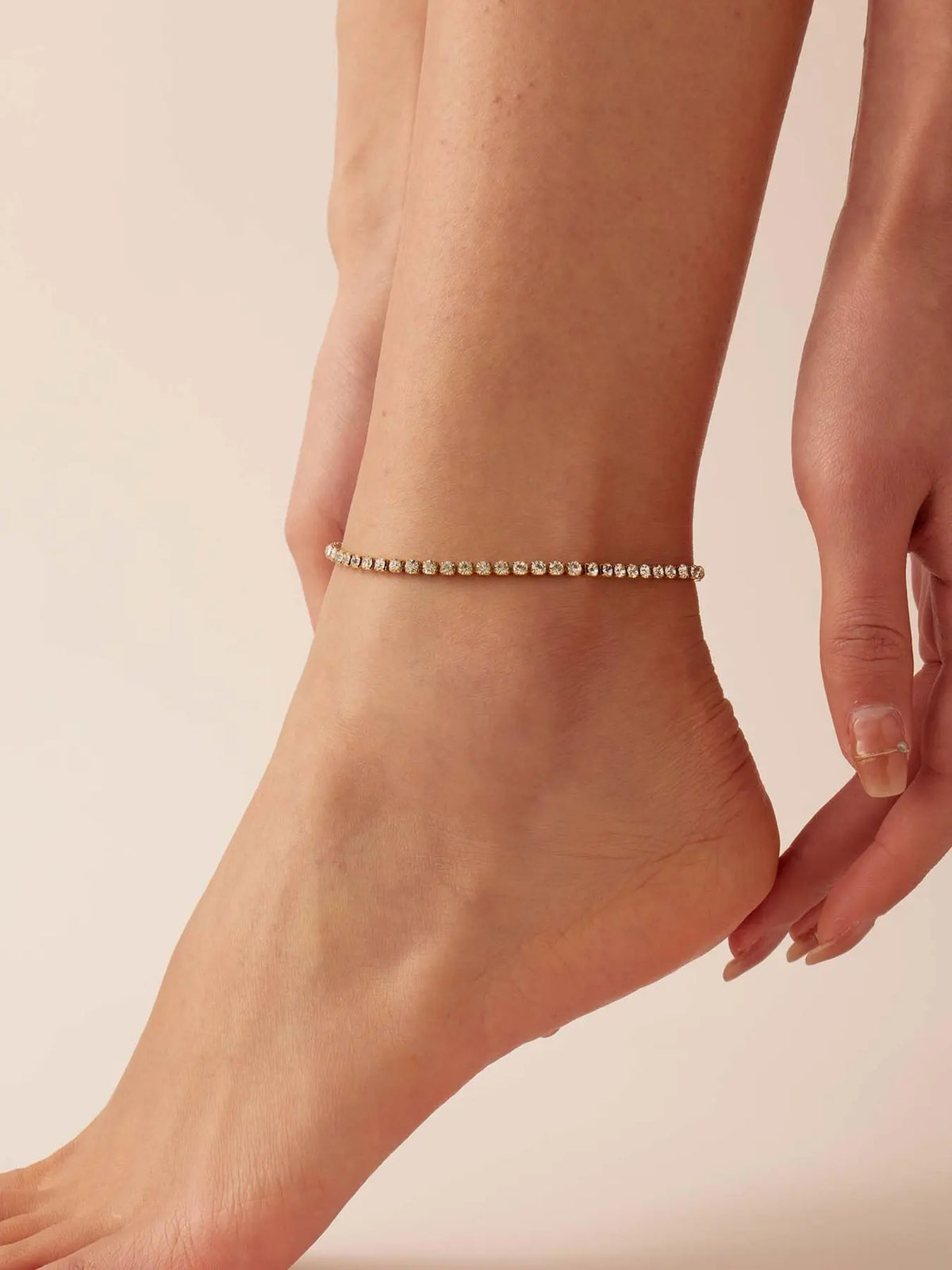 Tennis Anklet Bracelet for Women, Waterproof Layered Rhinestone Ankle Chain, Fashion Jewelry Gift, Anti-Oxidation, Dainty Layered Anklet, Trendy Jewelry, Wearable Jewelry