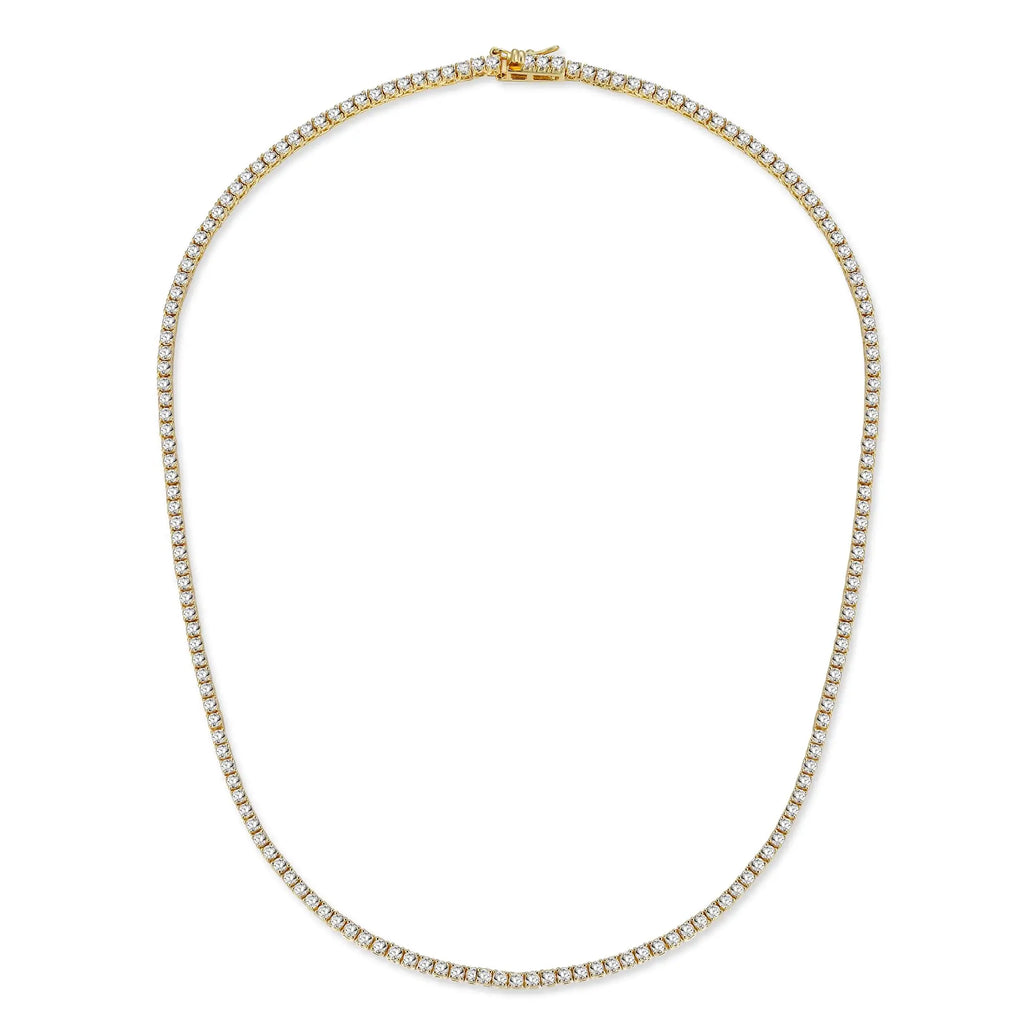 MDFUN Unisex Iced Out Tennis Chain Necklace, 3-6mm 5A+ CZ 4-Prong Bling Chain, Elegant Luxury Hip Hop Costume Jewelry, Female & Male Stylish Accessory, Thoughtful Gift Option,sohochic
