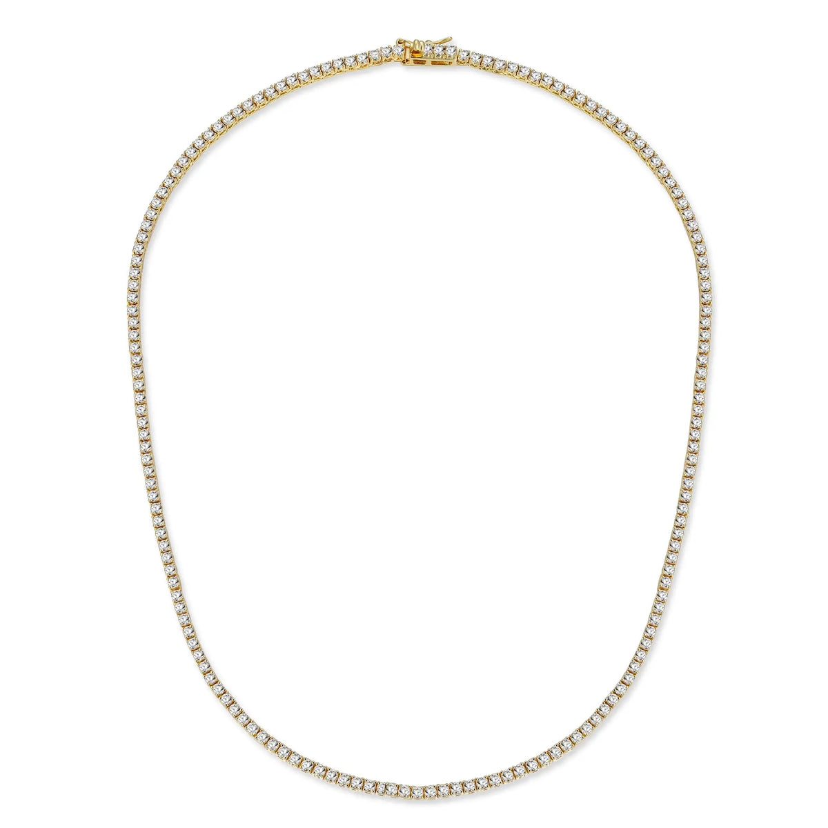 MDFUN Unisex Iced Out Tennis Chain Necklace, 3-6mm 5A+ CZ 4-Prong Bling Chain, Elegant Luxury Hip Hop Costume Jewelry, Female & Male Stylish Accessory, Thoughtful Gift Option,sohochic