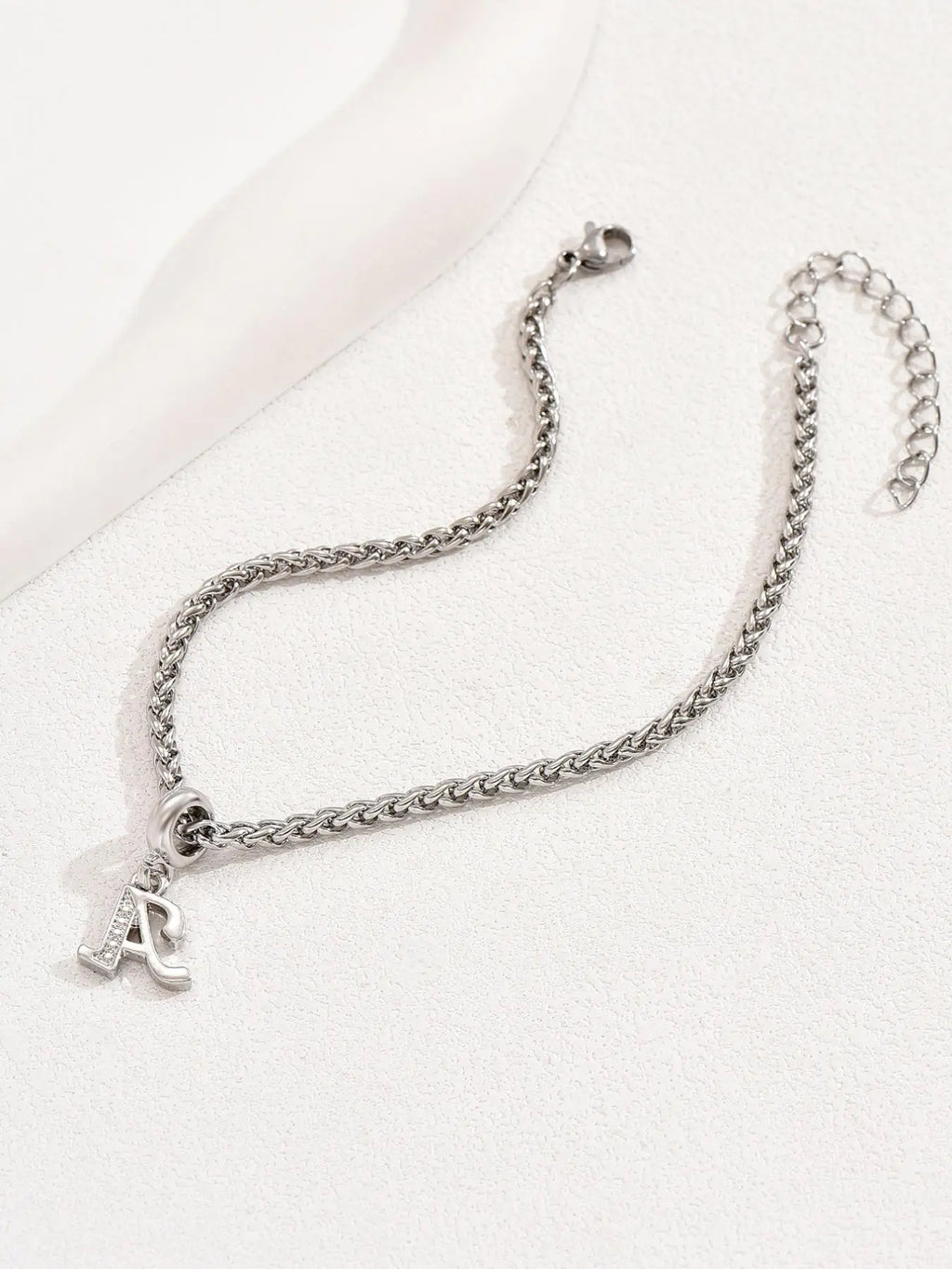 Summer Outfits 2024 Letter & Wheat Chain Anklet for Women & Man, Stainless Steel Jewelry for Party, Beach, Daily Clothing Decor, Trendy All-match & Exquisite Jewelry for Birthday Gift