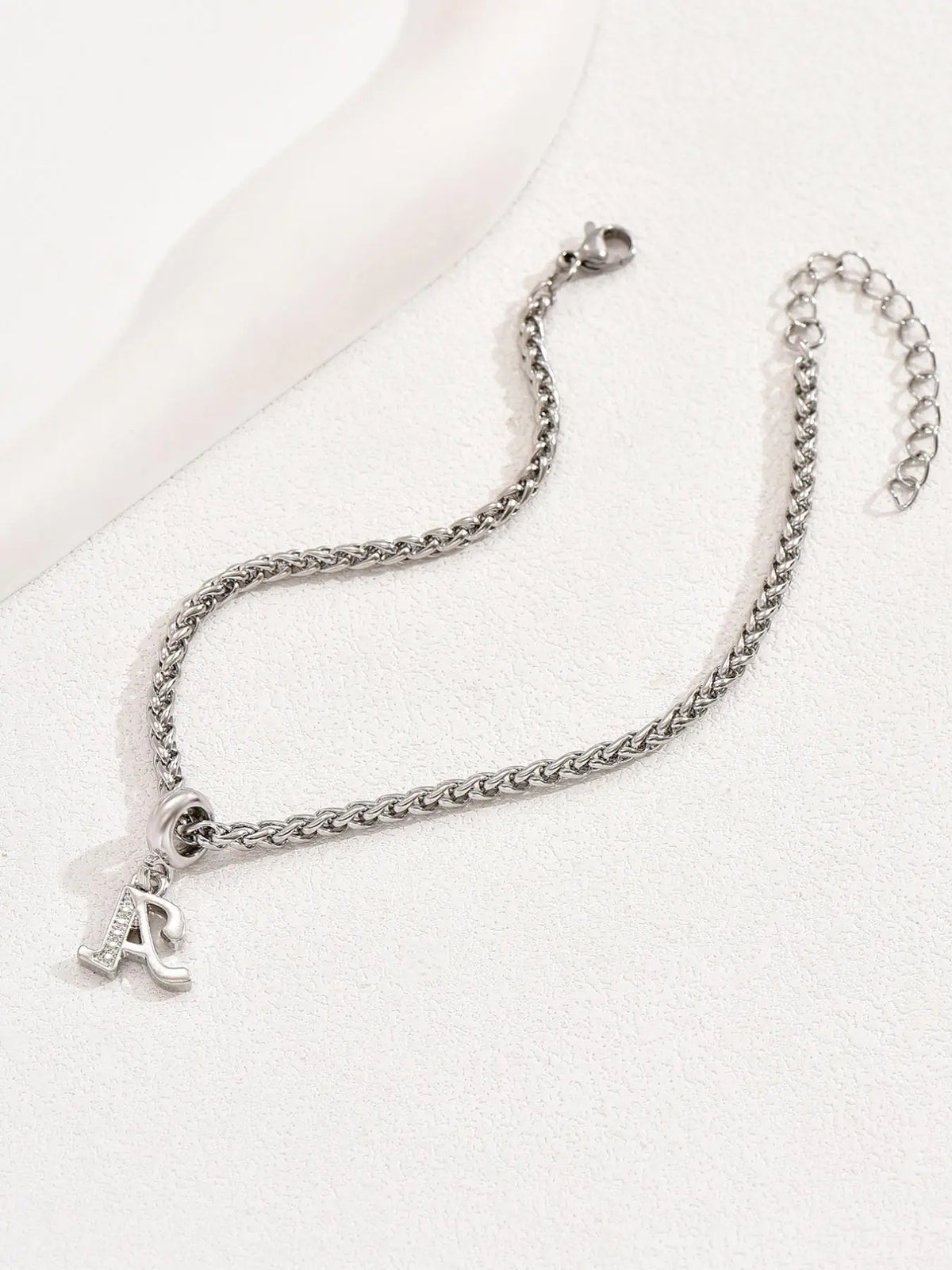 Summer Outfits 2024 Letter & Wheat Chain Anklet for Women & Man, Stainless Steel Jewelry for Party, Beach, Daily Clothing Decor, Trendy All-match & Exquisite Jewelry for Birthday Gift
