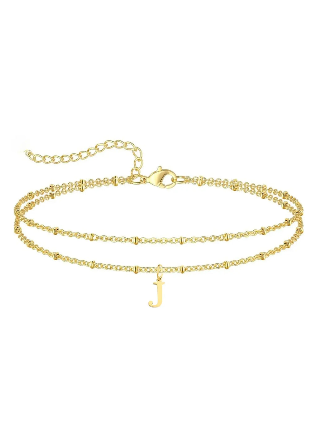 Letter A Design Anklet for Women, Fashion Jewelry for Party, Daily Clothing Decor, Jewelry for Birthday Gift, Personalized Jewelry Gift, Adjustable Anklet, Initial Anklet, Trendy Jewelry