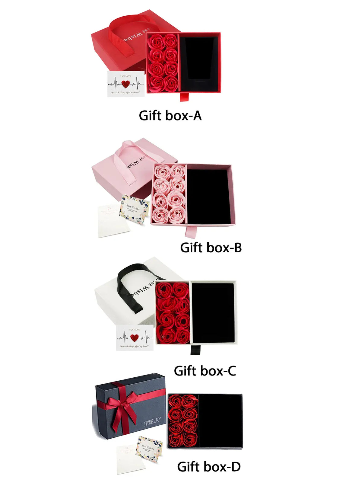 Mother's Day Gift Rose Flower Gift Box Set with Birthstone Heart Necklace, Love Heart Necklace, Perfect for Mom Daughter Girlfriend Wife Birthday Christmas Valentine's Day Exquisite Chain Jewelry, Stainless Steel Necklaces, Modern Versatile Accessories