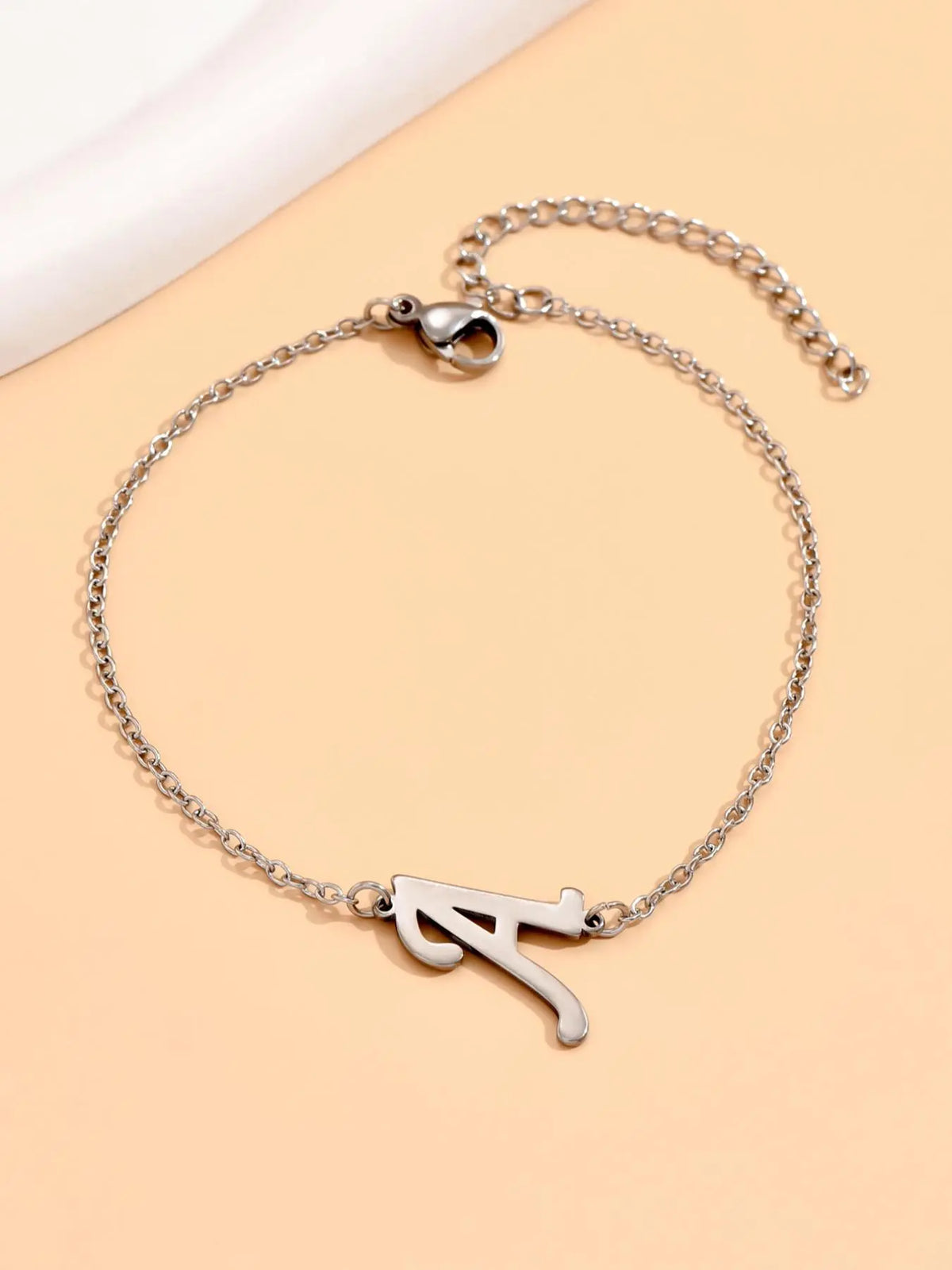 1 Piece Women's Elegant 26 Letter Charm Anklet, Minimalist Trendy for Women & Girls, Fashionable Stainless Steel Foot Jewelry for Summer Beach Outfits Decoration, Trendy Jewellery Accessories, Fashionable Accessory
