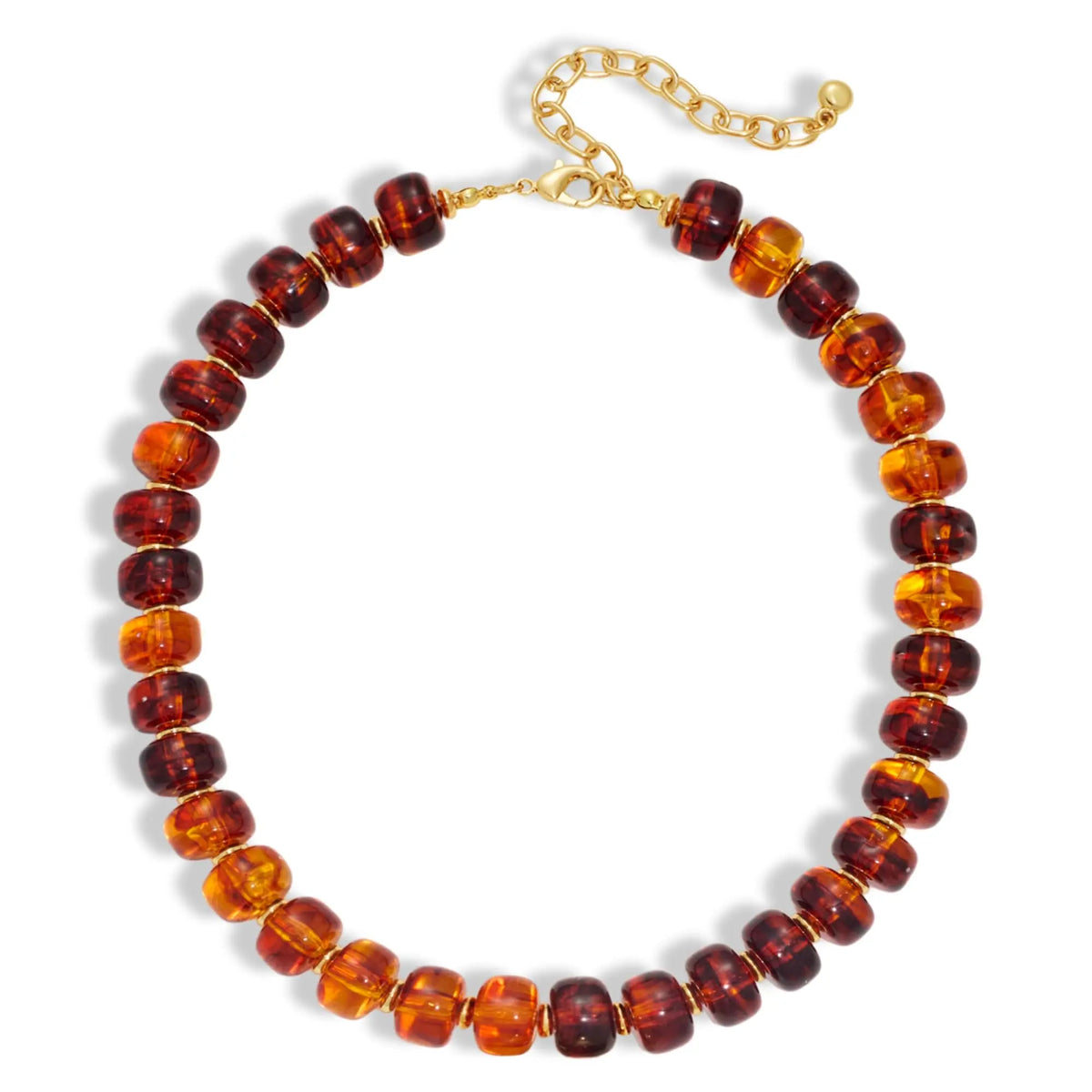 Women's Chunky Heart Choker Necklace - Colorful Resin Beaded, Gold Puffy Heart Statement, Acrylic Jewelry for Female, Accessories for Women, Colorful Sparkling Beaded Jewelry Necklaces