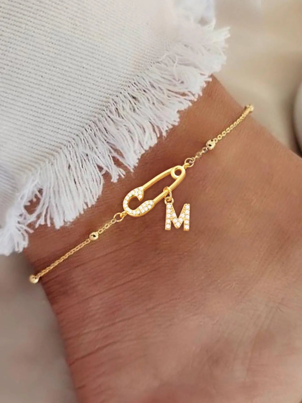 Letter Design Anklet for Women, Fashion Jewelry Accessories for Party, Personalized Daily Clothing Decor, Trendy All-match & Exquisite Jewelry for Birthday Gift, Dainty Layered Anklet, Trendy Fashionable Accessories
