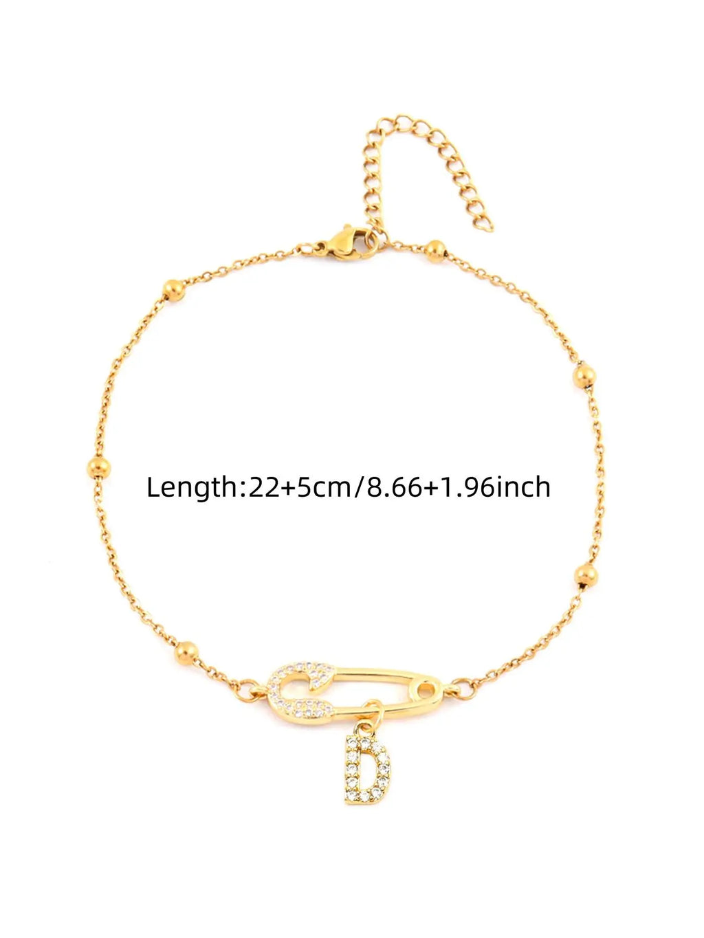 Letter Design Anklet for Women, Fashion Jewelry Accessories for Party, Personalized Daily Clothing Decor, Trendy All-match & Exquisite Jewelry for Birthday Gift, Dainty Layered Anklet, Trendy Fashionable Accessories