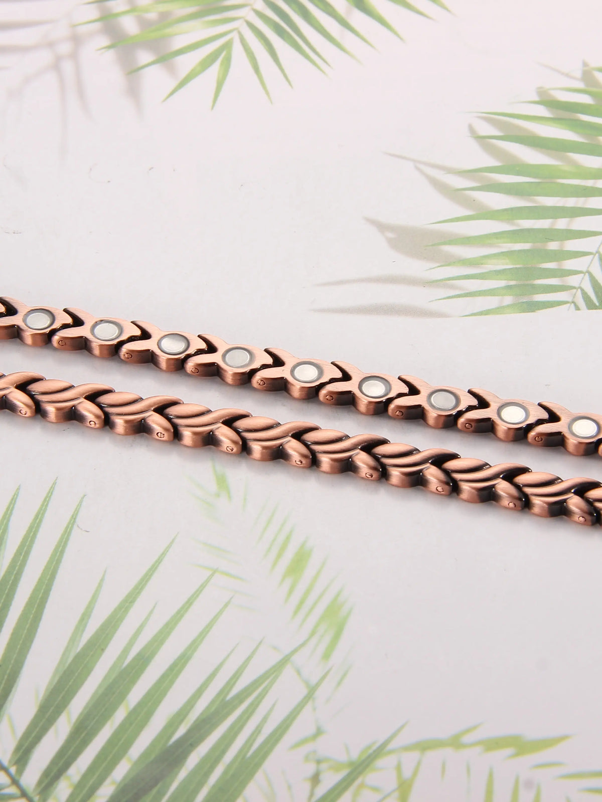 Women's Magnetic Anklet Bracelet, Boho Anklet, Copper Material, Adjustable Design, Vintage Style, Summer Jewelry, Wearable Jewelry, Trendy Fashionable Accessories, Perfect for Daily Wear