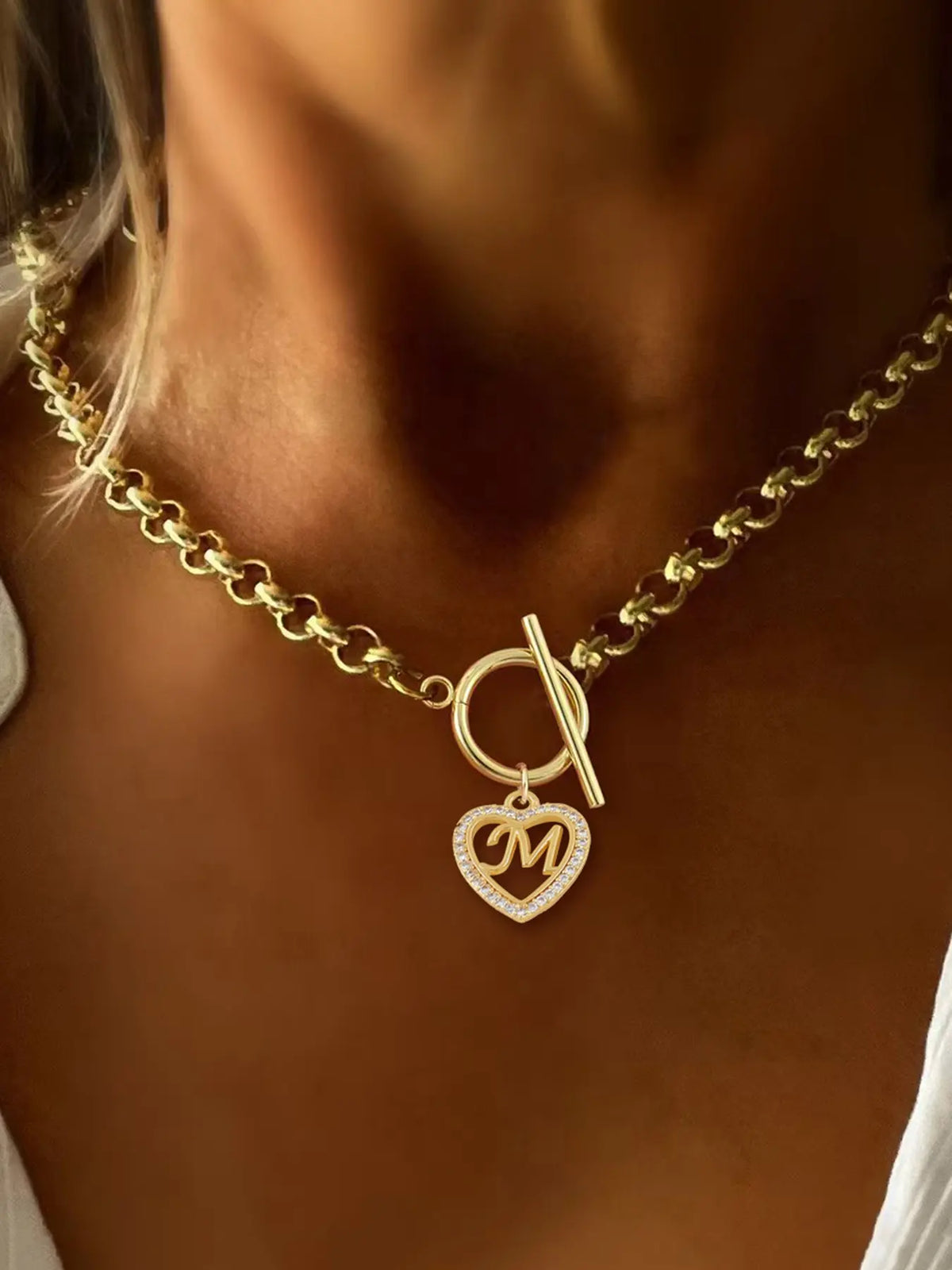 New Classic Simple Fashion Women's Initial Necklace, All Seasons Jewelry, Letter Pattern Design