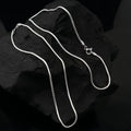 Handmade 1mm Round Beads Snake Bone Chain Necklace - Unisex Costume Jewelry, Elegant Classic Design, Thoughtful Holiday Gift, Chai Accessory, Buy 2 Get 1 Free, Handmade Bone Charm Necklaces