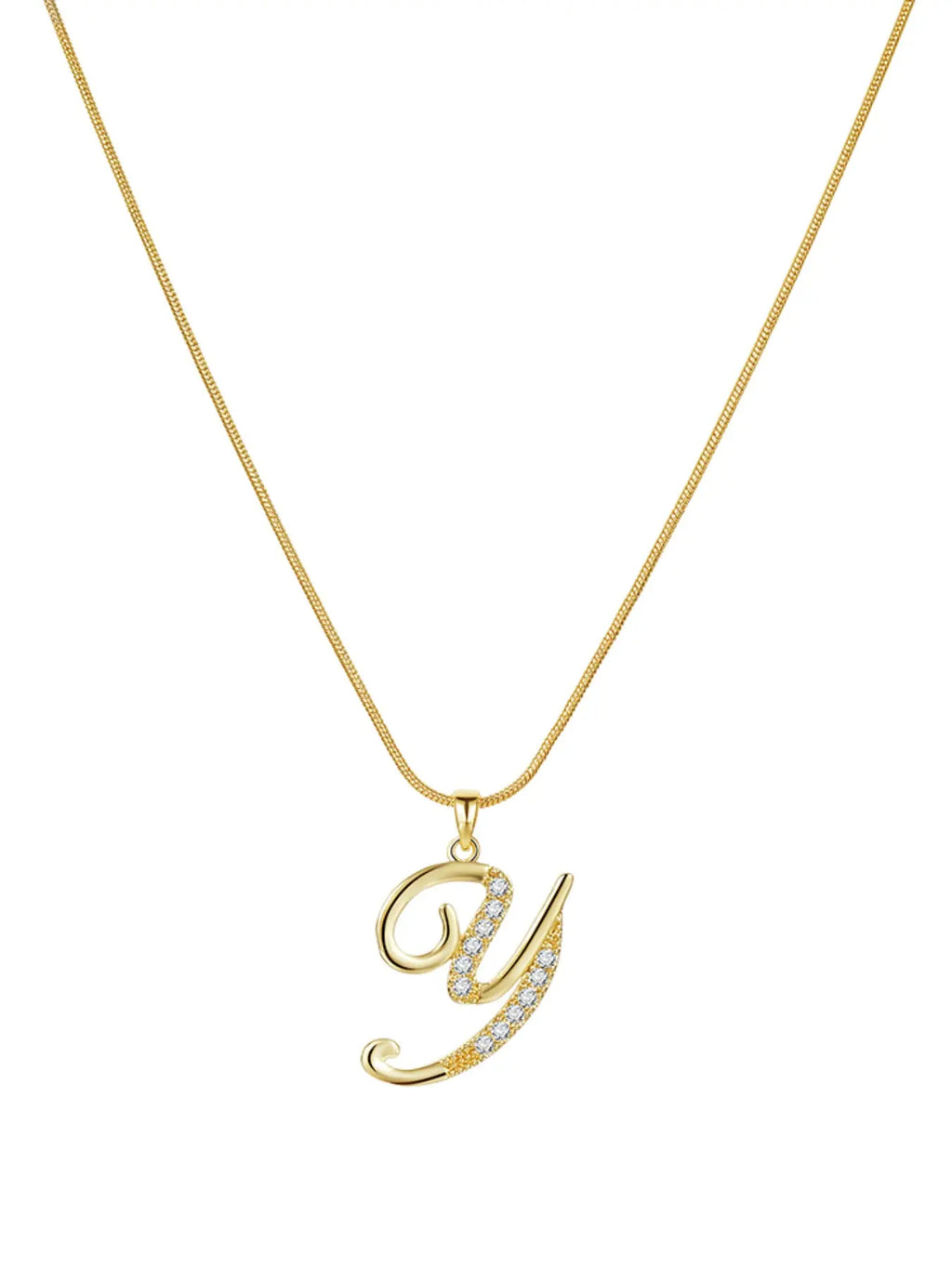 Elegant Simple 26 Letter Copper Zircon Pendant Necklace for Women, Alphabet Letter Necklace, Stylish Jewelry Accessory, Perfect Gift Idea, Necklace Initial, Birthday Gift Jewelry