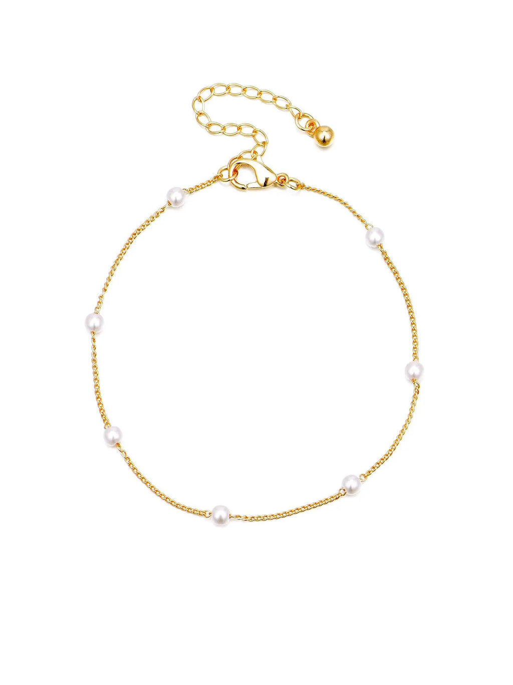 Fashionable Simple Artificial Pearl Decor Anklet, Adjustable Anklet for Women & Girls, Trendy All-match & Exquisite Jewelry for Birthday Gift, Fashionable Jewelry Accessories, Trendy Jewellery Accessories, Fashionable Accessory
