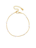Fashionable Simple Artificial Pearl Decor Anklet, Adjustable Anklet for Women & Girls, Trendy All-match & Exquisite Jewelry for Birthday Gift, Fashionable Jewelry Accessories, Trendy Jewellery Accessories, Fashionable Accessory