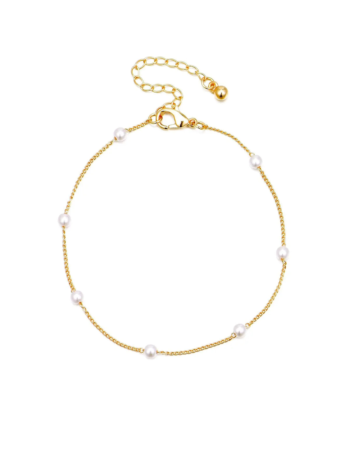 Fashionable Simple Artificial Pearl Decor Anklet, Adjustable Anklet for Women & Girls, Trendy All-match & Exquisite Jewelry for Birthday Gift, Fashionable Jewelry Accessories, Trendy Jewellery Accessories, Fashionable Accessory