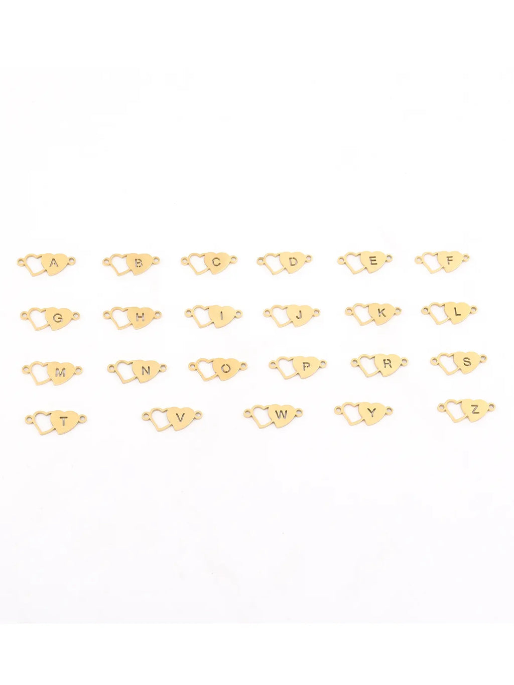 1Pcs Double Heart Hollow Initial Anklet For Women Simple Fashion Golden Stainless Steel Chain Anklet For Women Fashion Jewelry Accessories Fashionable Accessories