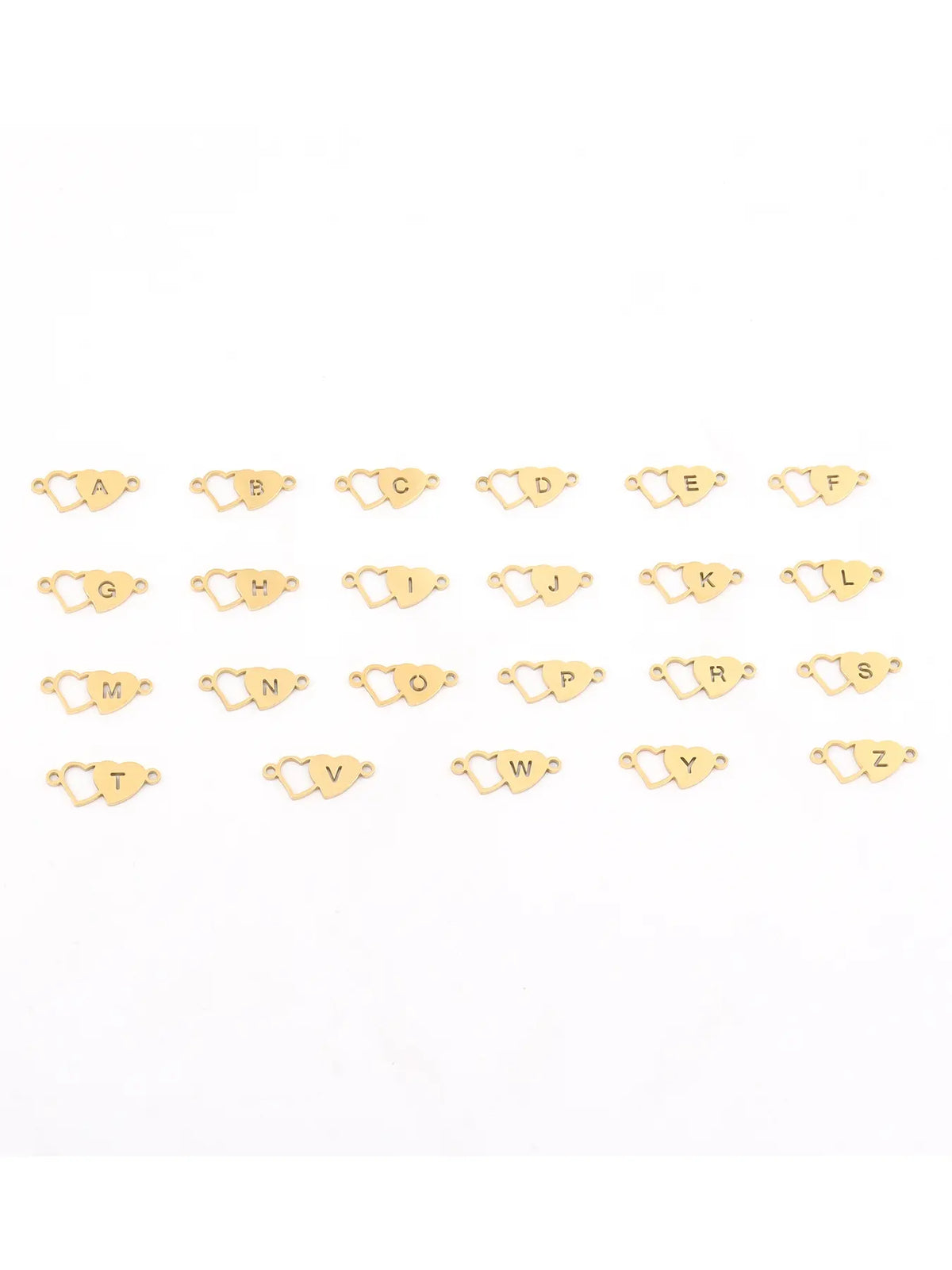 1Pcs Double Heart Hollow Initial Anklet For Women Simple Fashion Golden Stainless Steel Chain Anklet For Women Fashion Jewelry Accessories Fashionable Accessories