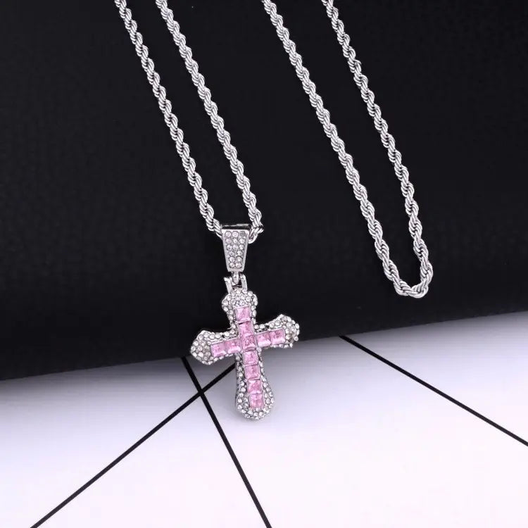 Chains Unisex Cross Necklace 2025 Fashion Multi-Color Pendant Chain Link Necklace for Men Women Gifts Street Style Trendy Accessory,necklaces for men