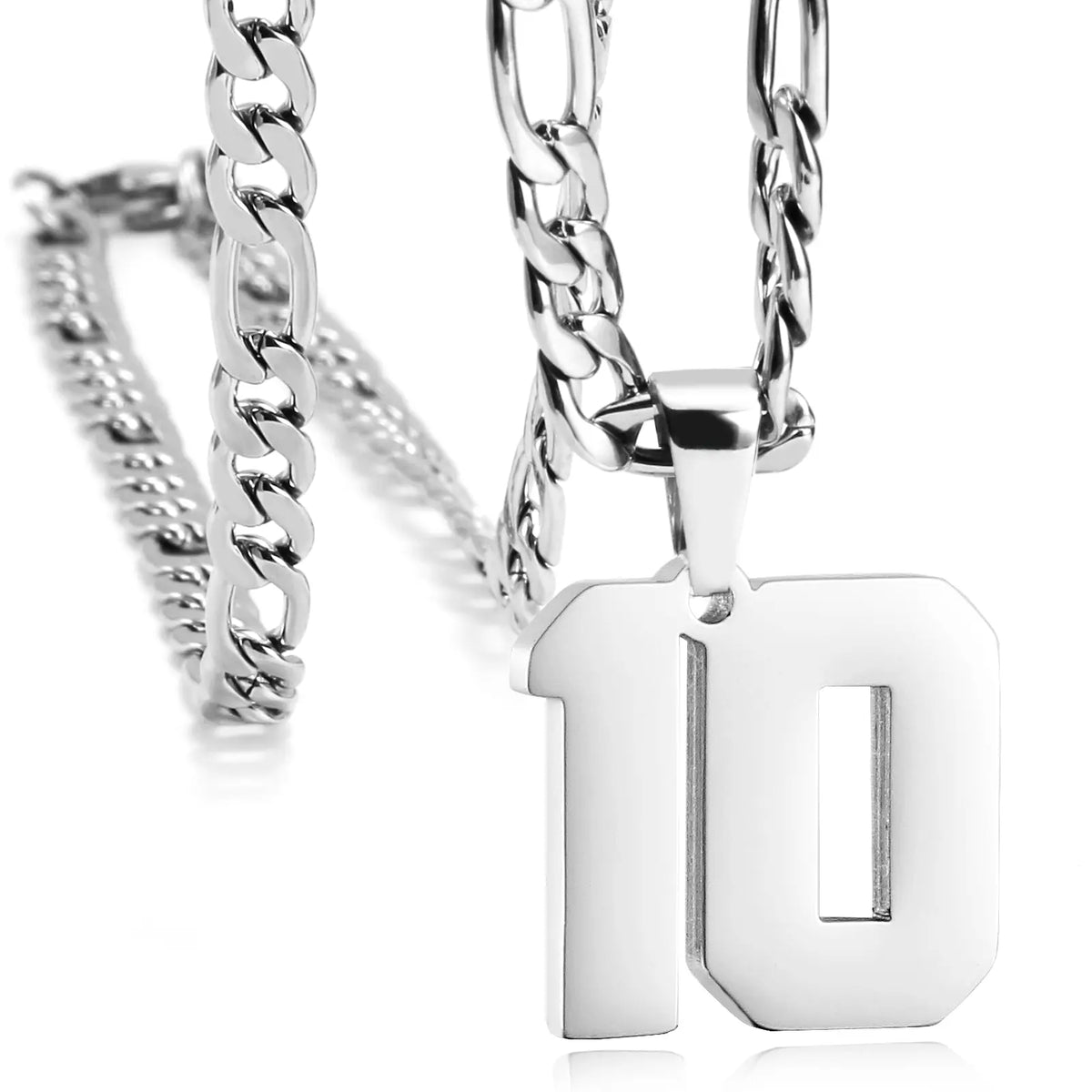 CaptainSteeL Personalized Number Pendant Necklaces for Men - 24in Stainless Steel Chains, Sports Team Inspiration Jewelry Gift, Men's Accessories, Football Drip Accessories, Mens Gifts, Waterproof Wear,sohochic