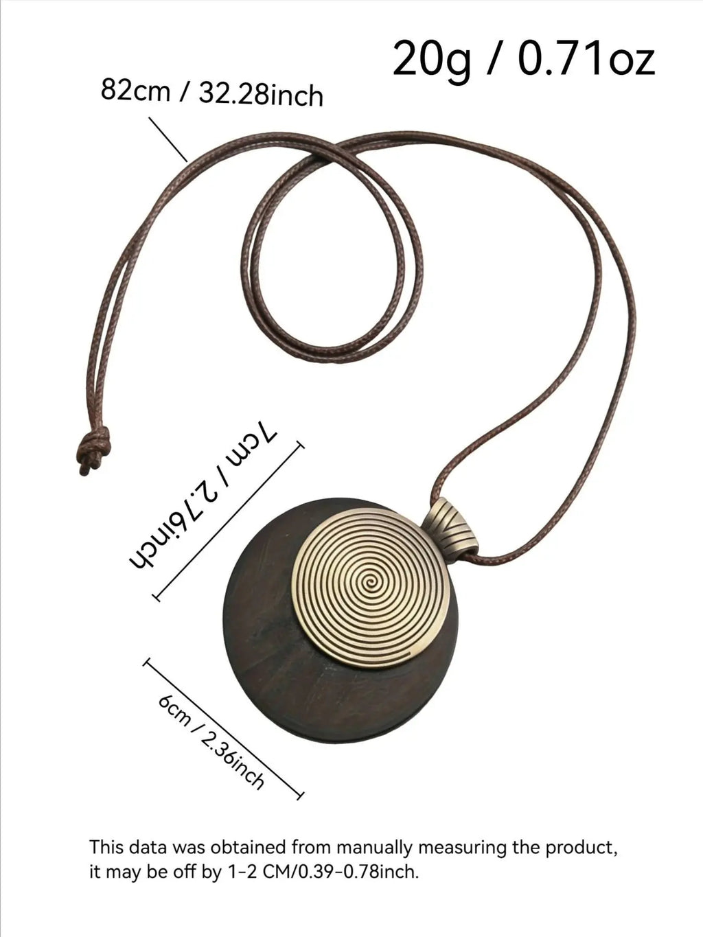 Vintage Thread Pendant Long Necklace, Chunky Necklace, Beach Boho Necklace, Beachy Jewelry, Bohemian Ethnic Style Unisex Sweater Chain, Suitable for Daily Commute, Dating, Vacation