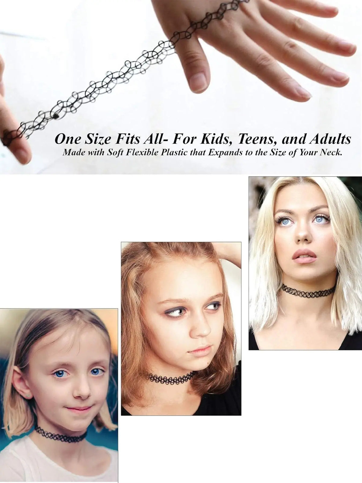 Choker Necklace, Fishnet‑Style Chain Necklace for Women & Girls, Casual Jewelry for Party & Daily Wear, Exquisite Jewelry for Birthday Gift