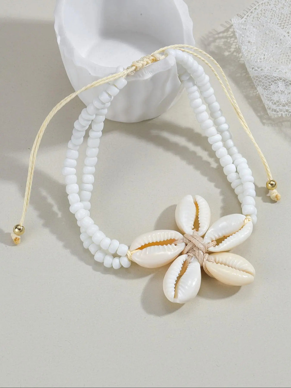 Boho Style Shell Decor Anklet, Fashionable Double Layer Beaded Anklet for Women & Girls, Casual Trendy Body Jewelry for Party, Daily Decor for Birthday Gift, Dainty Layered Anklet, Trendy Fashionable Accessories