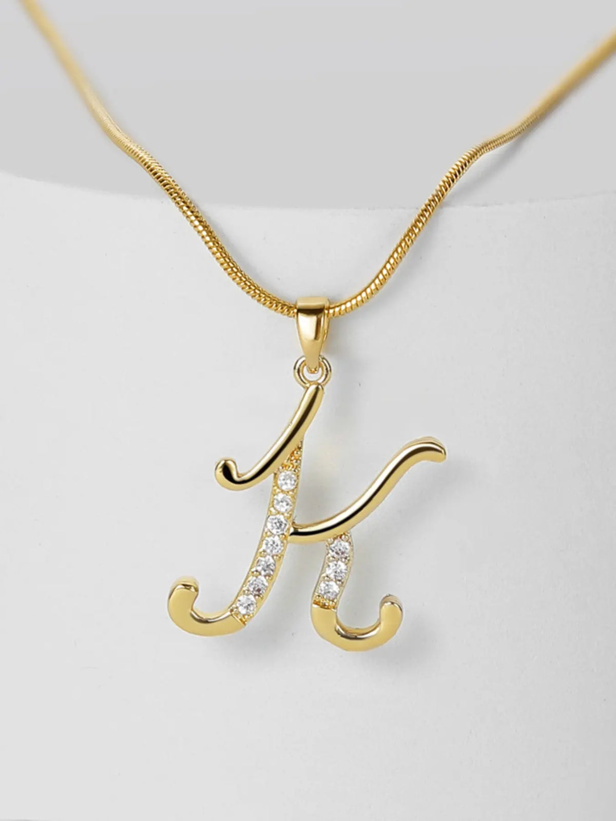 Elegant Simple 26 Letter Copper Zircon Pendant Necklace for Women, Alphabet Letter Necklace, Stylish Jewelry Accessory, Perfect Gift Idea, Necklace Initial, Birthday Gift Jewelry