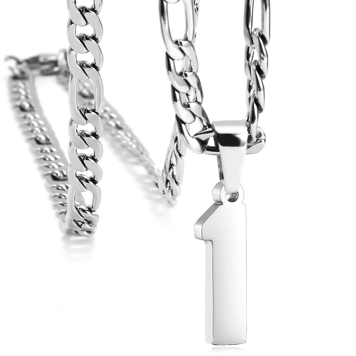 CaptainSteeL Personalized Number Pendant Necklaces for Men - 24in Stainless Steel Chains, Sports Team Inspiration Jewelry Gift, Men's Accessories, Football Drip Accessories, Mens Gifts, Waterproof Wear,sohochic