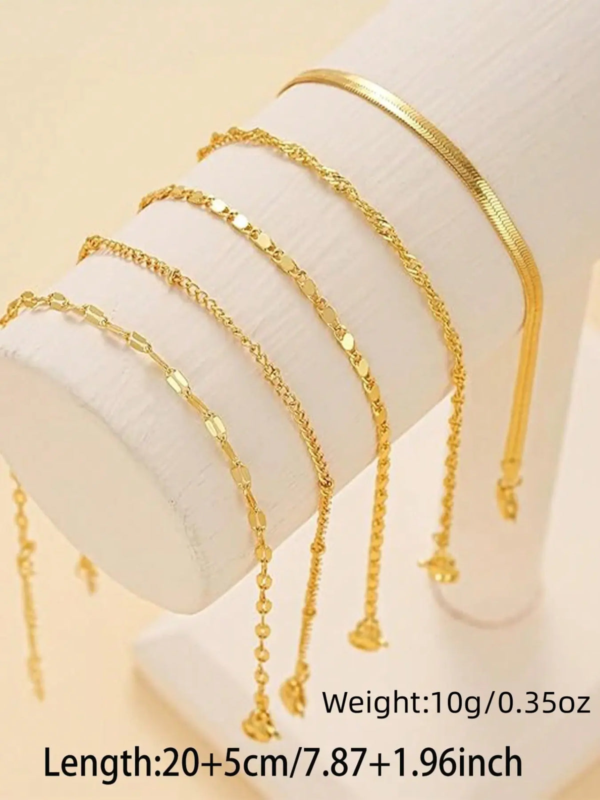 5pcs/set Multilayer Bohemian Style Snake Chain & Lotus Chain Anklet Bracelet Set, Adjustable Summer Beach Jewelry, Layered Anklet, Boho Anklet, Foot Jewelry