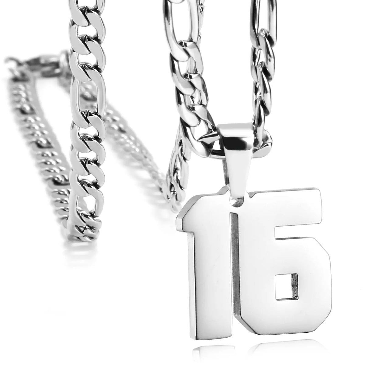 CaptainSteeL Personalized Number Pendant Necklaces for Men - 24in Stainless Steel Chains, Sports Team Inspiration Jewelry Gift, Men's Accessories, Football Drip Accessories, Mens Gifts, Waterproof Wear,sohochic