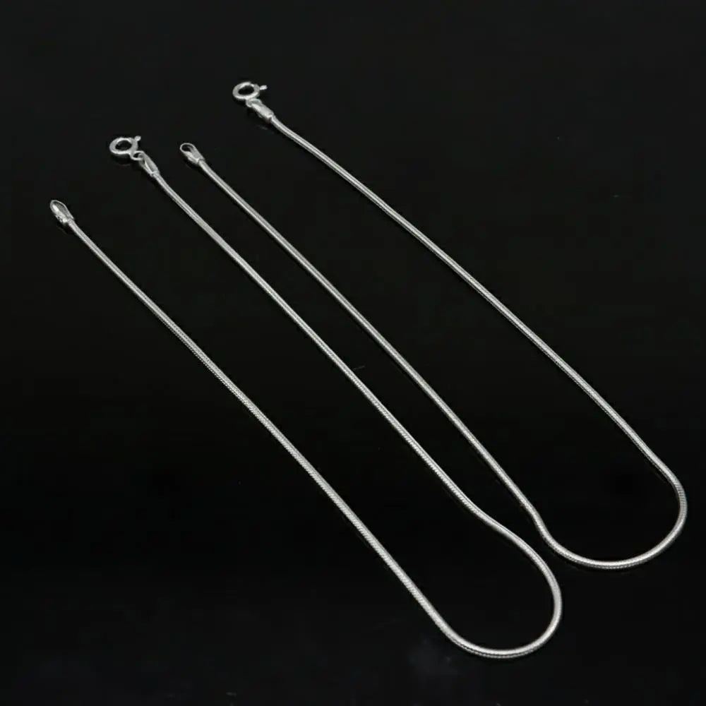 Handmade 1mm Round Beads Snake Bone Chain Necklace - Unisex Costume Jewelry, Elegant Classic Design, Thoughtful Holiday Gift, Chai Accessory, Buy 2 Get 1 Free, Handmade Bone Charm Necklaces