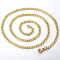 3/5/7/9/11mm Hermah Men's Curb Chain Necklace Choker Silver/Gold Color Stainless Steel Cuban Link Jewelry for Male Female Valentine Gift