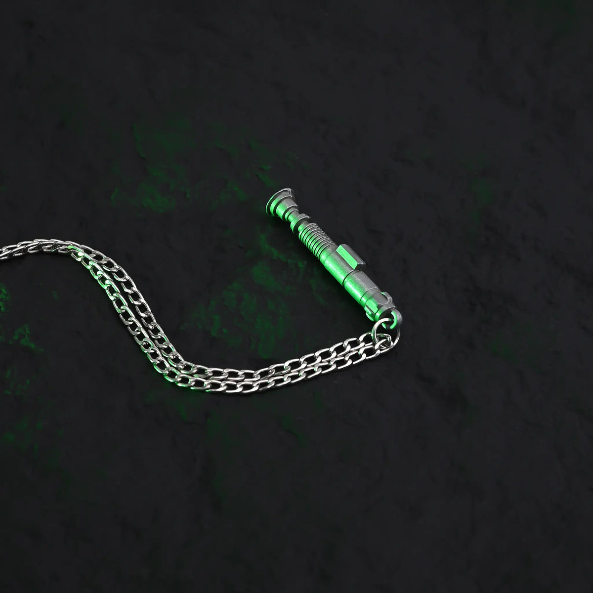LSW Mini Lightsaber Necklace - Zinc Alloy Jedi Pendant, Casual Short Necklace Chain, Durable Alloy for Daily Use, Buy 1 Get 1 FREE LSW Inspired Gift for Cosplay