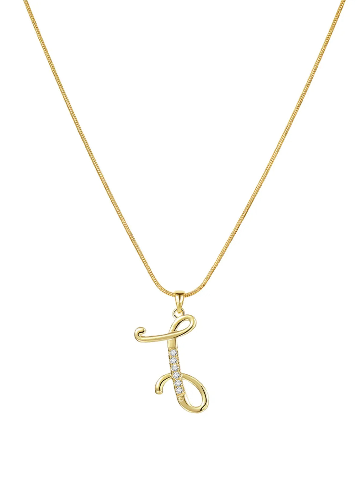 Elegant Simple 26 Letter Copper Zircon Pendant Necklace for Women, Alphabet Letter Necklace, Stylish Jewelry Accessory, Perfect Gift Idea, Necklace Initial, Birthday Gift Jewelry