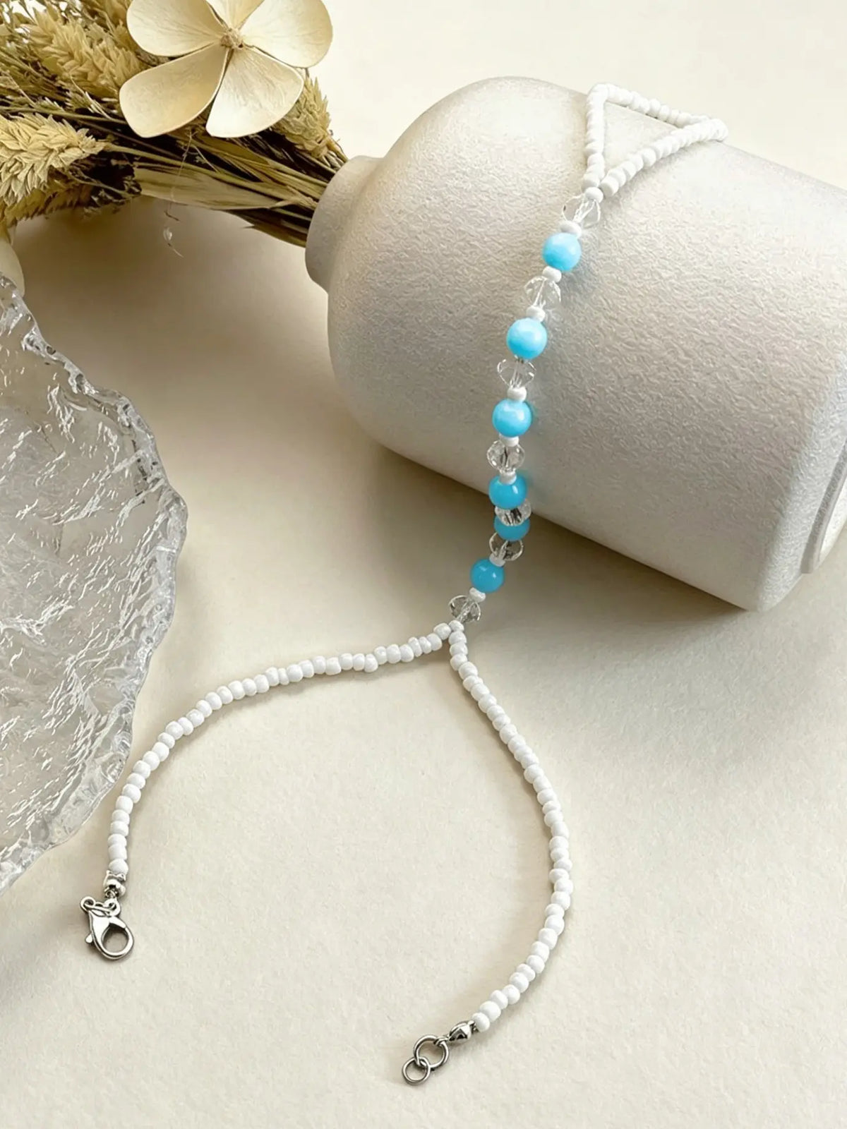 Summer Beach Vacation Glow-In-The-Dark Adjustable Anklet, Creative Acrylic Foot Jewelry, Women's Party Accessory, Fashionable Beach Wear, Fashion Accessories