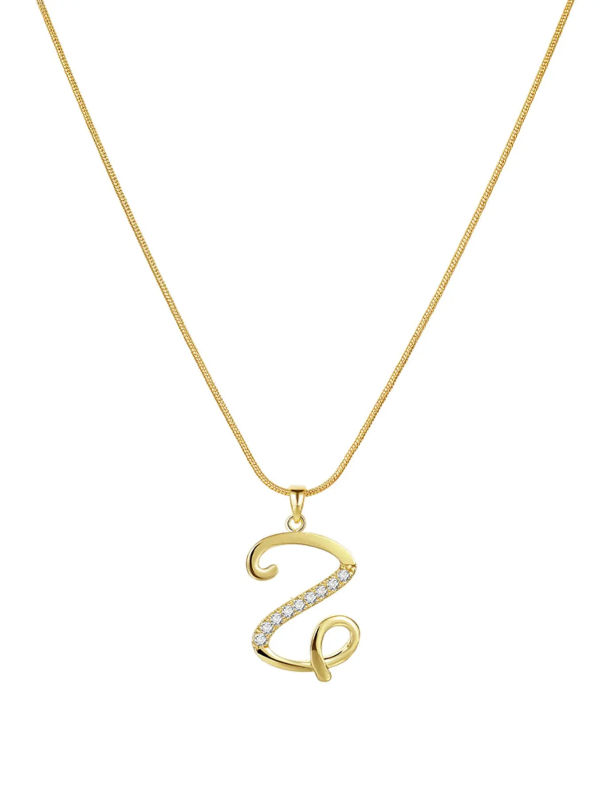 Elegant Simple 26 Letter Copper Zircon Pendant Necklace for Women, Alphabet Letter Necklace, Stylish Jewelry Accessory, Perfect Gift Idea, Necklace Initial, Birthday Gift Jewelry
