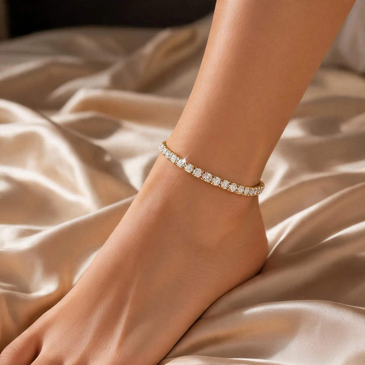 Women's Gold or Silver Anklet Set - Layered Cuban Link, Figaro Beaded Chain Foot Jewelry, Waterproof Adjustable 6.5/7.5/8.5in Beach Summer Chic Fashion Gift Accessories, Anklets For Women