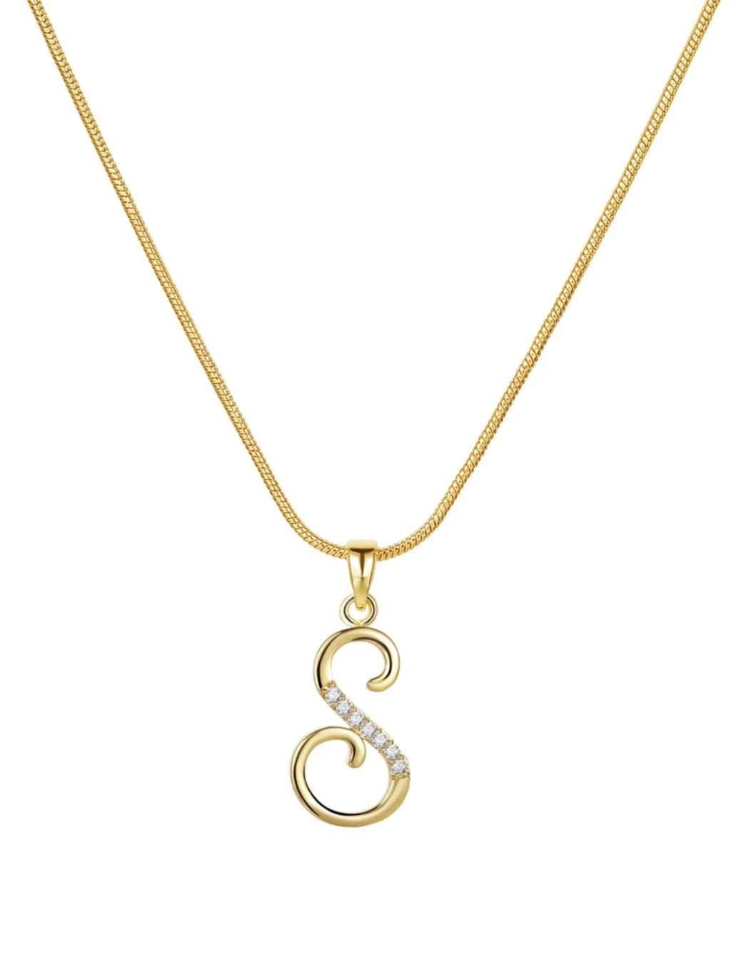 Elegant Simple 26 Letter Copper Zircon Pendant Necklace for Women, Alphabet Letter Necklace, Stylish Jewelry Accessory, Perfect Gift Idea, Necklace Initial, Birthday Gift Jewelry
