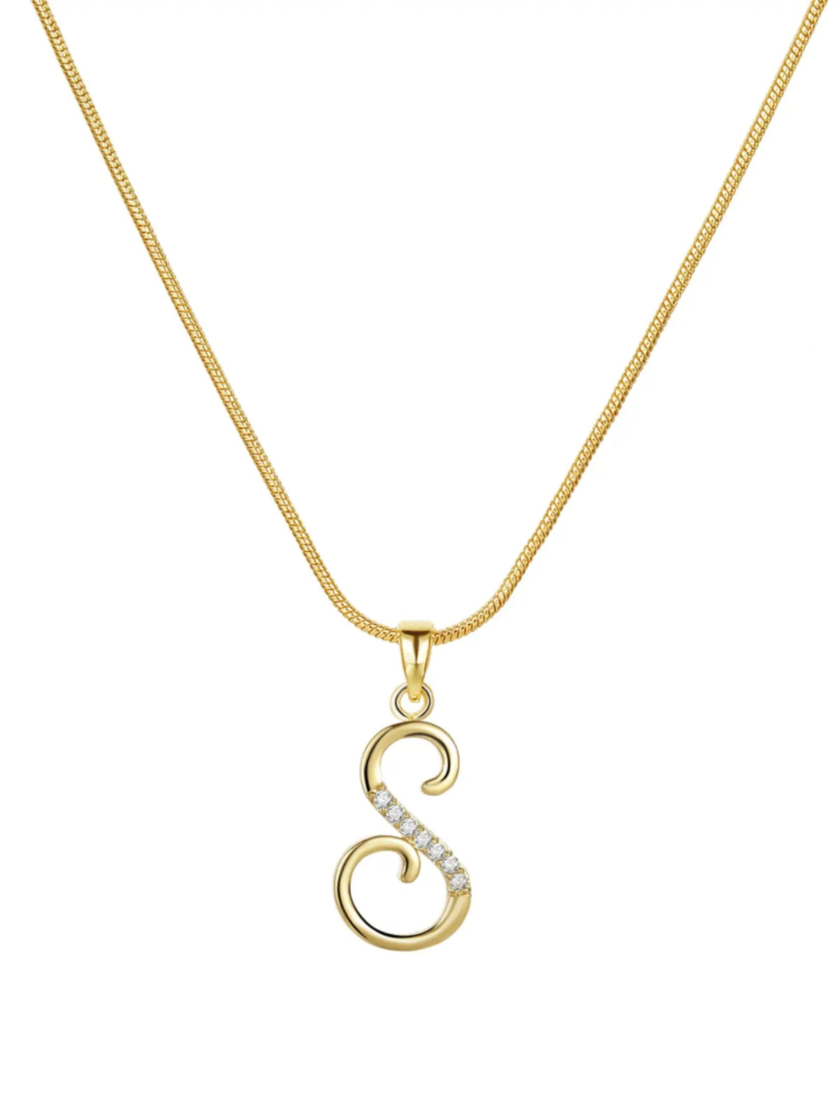 Elegant Simple 26 Letter Copper Zircon Pendant Necklace for Women, Alphabet Letter Necklace, Stylish Jewelry Accessory, Perfect Gift Idea, Necklace Initial, Birthday Gift Jewelry