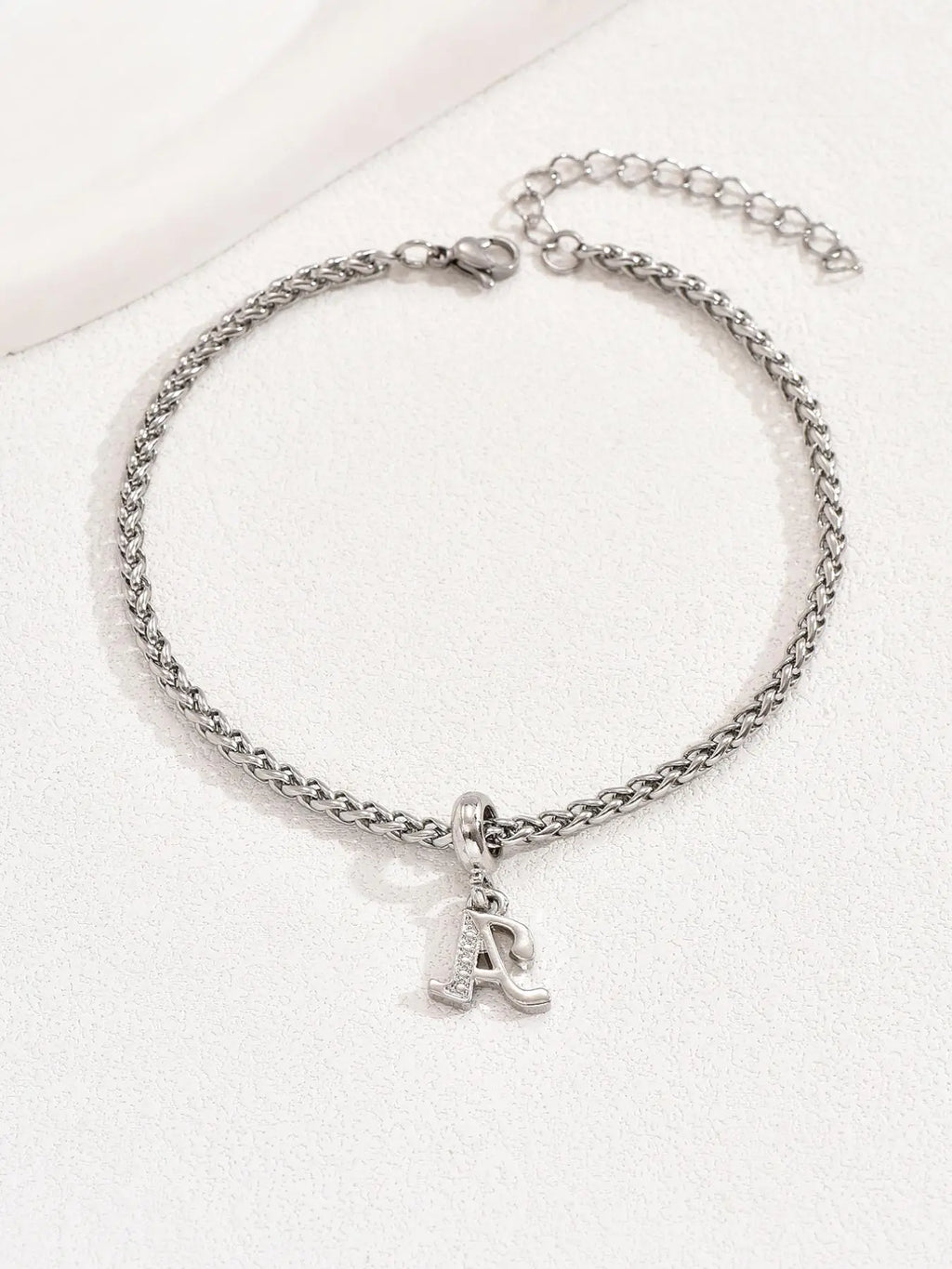 Summer Outfits 2024 Letter & Wheat Chain Anklet for Women & Man, Stainless Steel Jewelry for Party, Beach, Daily Clothing Decor, Trendy All-match & Exquisite Jewelry for Birthday Gift