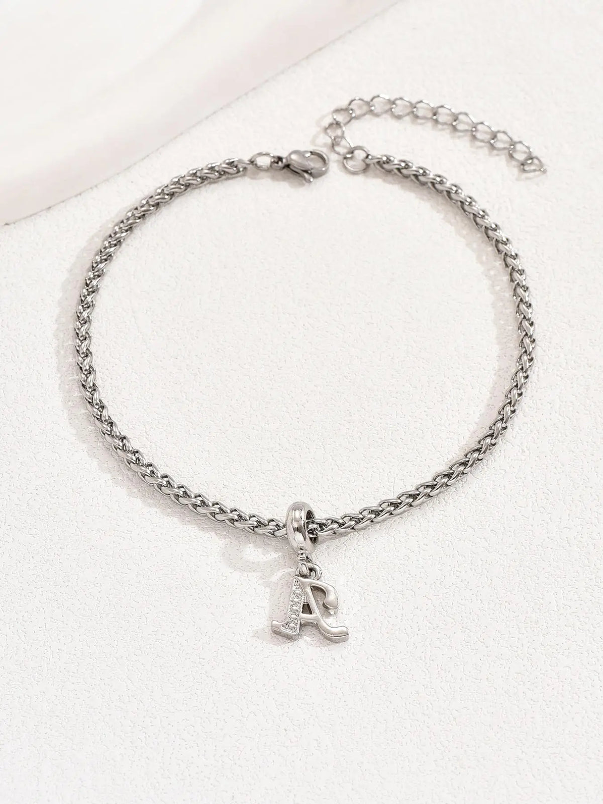 Summer Outfits 2024 Letter & Wheat Chain Anklet for Women & Man, Stainless Steel Jewelry for Party, Beach, Daily Clothing Decor, Trendy All-match & Exquisite Jewelry for Birthday Gift